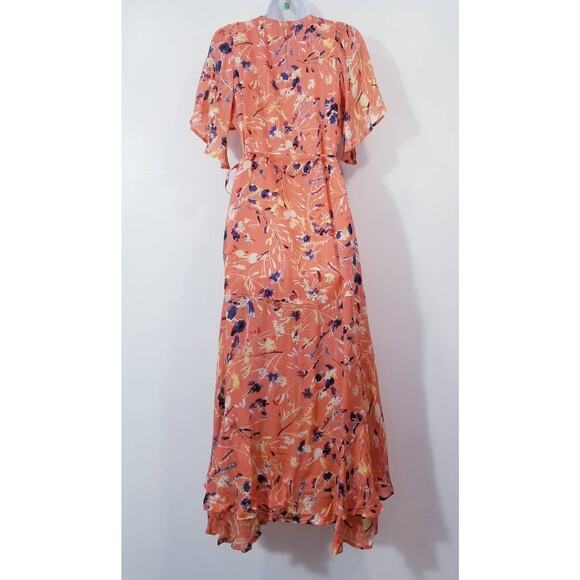 Haute Hippie Women size Medium Tribe Floral Wrap Maxi Dress - Picture 12 of 13